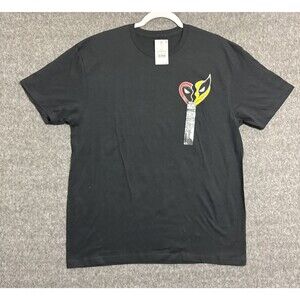 Marvel Men's T Shirt SHort Sleeve Deadpool Wolverine Black Large